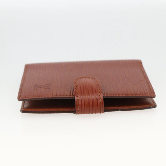 LOUIS VUITTON Epi Agenda Mini Day Planner Cover Brown LV Auth BA11330