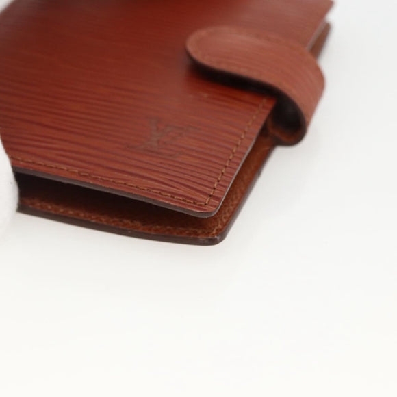 LOUIS VUITTON Epi Agenda Mini Day Planner Cover Brown LV Auth BA11330