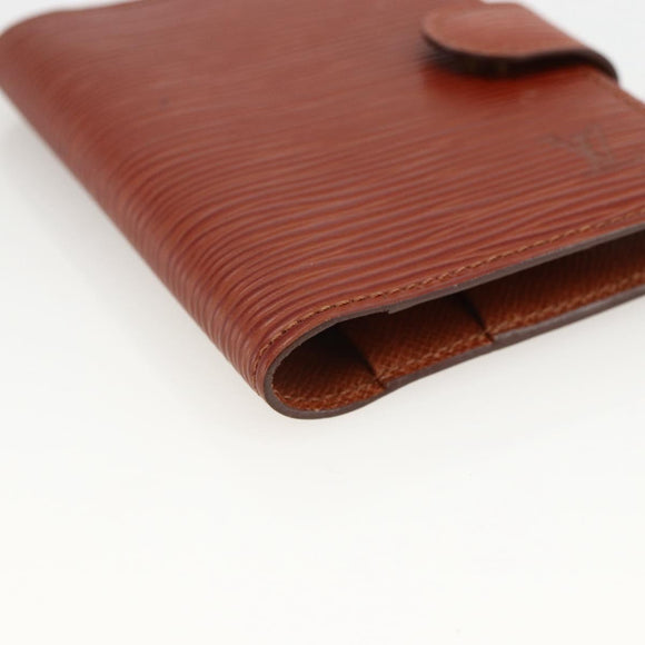 LOUIS VUITTON Epi Agenda Mini Day Planner Cover Brown LV Auth BA11330