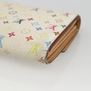 LOUIS VUITTON Multicolor Portefeuille Sarah Wallet White M93532 LV Auth BA11332-15