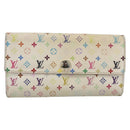 LOUIS VUITTON Multicolor Portefeuille Sarah Wallet White M93532 LV Auth BA11332-13