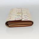 LOUIS VUITTON Multicolor Portefeuille Sarah Wallet White M93532 LV Auth BA11332-3