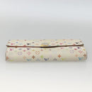 LOUIS VUITTON Multicolor Portefeuille Sarah Wallet White M93532 LV Auth BA11332-6