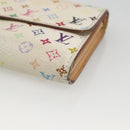 LOUIS VUITTON Multicolor Portefeuille Sarah Wallet White M93532 LV Auth BA11332-7