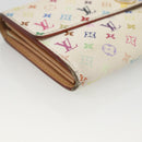 LOUIS VUITTON Multicolor Portefeuille Sarah Wallet White M93532 LV Auth BA11332-14