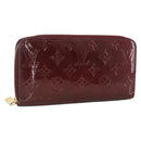 LOUIS VUITTON Monogram Vernis Zippy Long Wallet Rouge Favist M91536 Auth BA11335-1