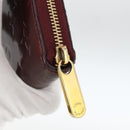 LOUIS VUITTON Monogram Vernis Zippy Long Wallet Rouge Favist M91536 Auth BA11335-8