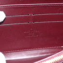 LOUIS VUITTON Monogram Vernis Zippy Long Wallet Rouge Favist M91536 Auth BA11335-10