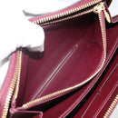 LOUIS VUITTON Monogram Vernis Zippy Long Wallet Rouge Favist M91536 Auth BA11335-11