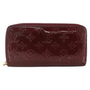 LOUIS VUITTON Monogram Vernis Zippy Long Wallet Rouge Favist M91536 Auth BA11335-13