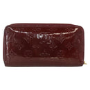 LOUIS VUITTON Monogram Vernis Zippy Long Wallet Rouge Favist M91536 Auth BA11335-2