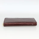 LOUIS VUITTON Monogram Vernis Zippy Long Wallet Rouge Favist M91536 Auth BA11335-6