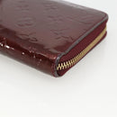 LOUIS VUITTON Monogram Vernis Zippy Long Wallet Rouge Favist M91536 Auth BA11335-7