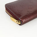 LOUIS VUITTON Monogram Vernis Zippy Long Wallet Rouge Favist M91536 Auth BA11335-14