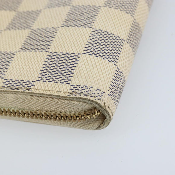 LOUIS VUITTON Damier Azur Zippy Wallet Long Wallet N60019 LV Auth BA11336