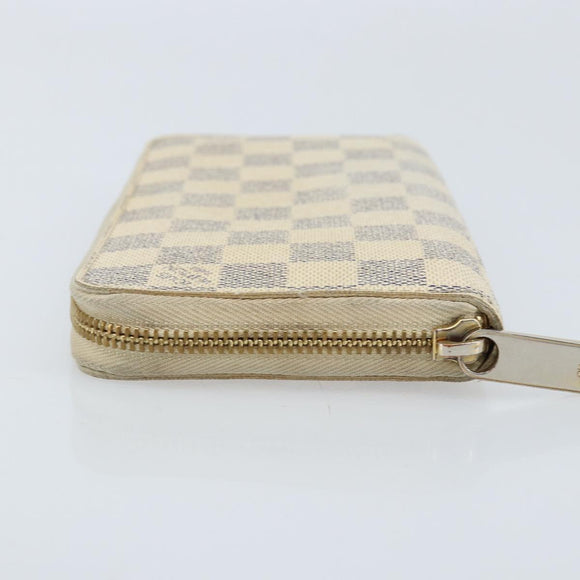 LOUIS VUITTON Damier Azur Zippy Wallet Long Wallet N60019 LV Auth BA11336