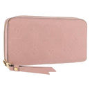 LOUIS VUITTON Monogram Empreinte Zippy Wallet Wallet Pink M64090 LV Auth BA11337-1