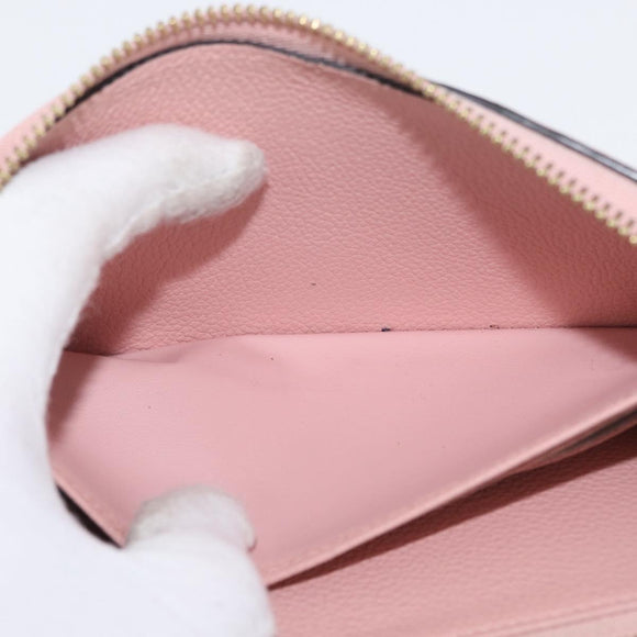 LOUIS VUITTON Monogram Empreinte Zippy Wallet Wallet Pink M64090 LV Auth BA11337