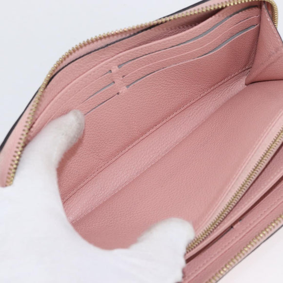 LOUIS VUITTON Monogram Empreinte Zippy Wallet Wallet Pink M64090 LV Auth BA11337