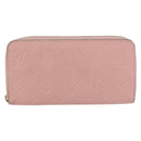 LOUIS VUITTON Monogram Empreinte Zippy Wallet Wallet Pink M64090 LV Auth BA11337-13