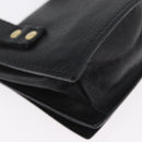 Gianni Versace Belt Pouch Leather Black Gold Auth BA11338-15