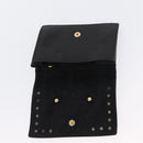 Gianni Versace Belt Pouch Leather Black Gold Auth BA11338-10