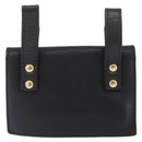 Gianni Versace Belt Pouch Leather Black Gold Auth BA11338-2