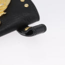Gianni Versace Belt Pouch Leather Black Gold Auth BA11338-8