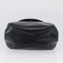 LOEWE Hand Bag Leather Navy Gold Auth BA11340-6