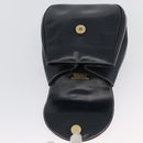 LOEWE Hand Bag Leather Navy Gold Auth BA11340-10