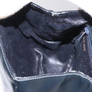 LOEWE Hand Bag Leather Navy Gold Auth BA11340-20
