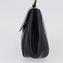 LOEWE Hand Bag Leather Navy Gold Auth BA11340-4