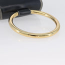 LOEWE Hand Bag Leather Navy Gold Auth BA11340-8