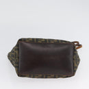 FENDI Zucca Canvas Hand Bag Brown Black Auth BA11341-7