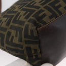 FENDI Zucca Canvas Hand Bag Brown Black Auth BA11341-16