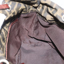 FENDI Zucca Canvas Hand Bag Brown Black Auth BA11341-19