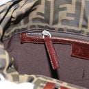 FENDI Zucca Canvas Hand Bag Brown Black Auth BA11341-21