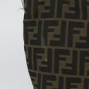 FENDI Zucca Canvas Hand Bag Brown Black Auth BA11341-3