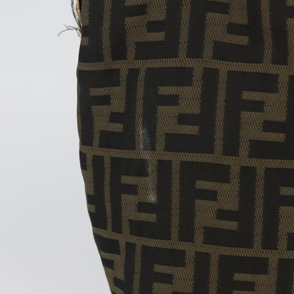 FENDI Zucca Canvas Hand Bag Brown Black Auth BA11341