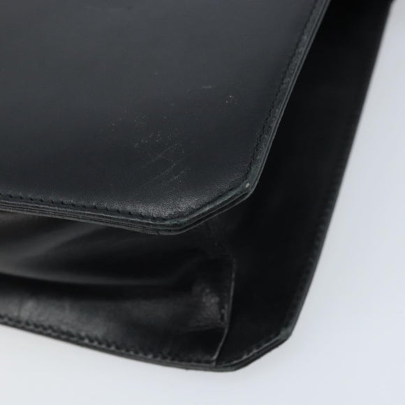 Salvatore Ferragamo Vala Shoulder Bag Leather Black Gold Auth BA11344