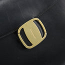 Salvatore Ferragamo Vala Shoulder Bag Leather Black Gold Auth BA11344-17