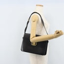 Salvatore Ferragamo Vala Shoulder Bag Leather Black Gold Auth BA11344-22