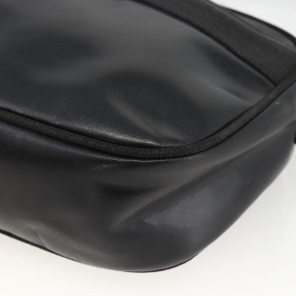 Salvatore Ferragamo Vala Shoulder Bag Leather Black Gold Auth BA11345