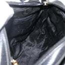 Salvatore Ferragamo Vala Shoulder Bag Leather Black Gold Auth BA11345-17