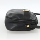 Salvatore Ferragamo Vala Shoulder Bag Leather Black Gold Auth BA11345-4