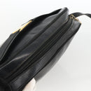Salvatore Ferragamo Vala Shoulder Bag Leather Black Gold Auth BA11345-6