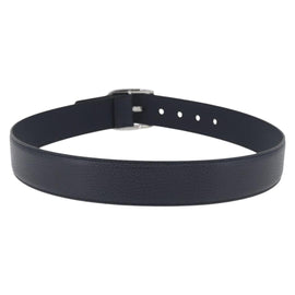 GUCCI Belt Leather 39.4"" Outlet Navy Silver 449716 Auth BA11347V - 0