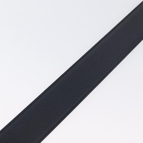GUCCI Belt Leather 39.4"" Outlet Navy Silver 449716 Auth BA11347V
