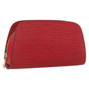 LOUIS VUITTON Epi Dauphine PM Pouch Castilian Red M48447 LV Auth BA11348-1