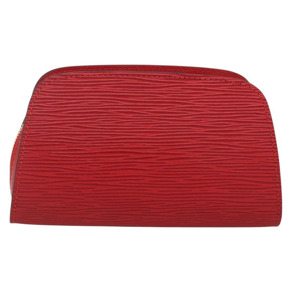 LOUIS VUITTON Epi Dauphine PM Pouch Castilian Red M48447 LV Auth BA11348